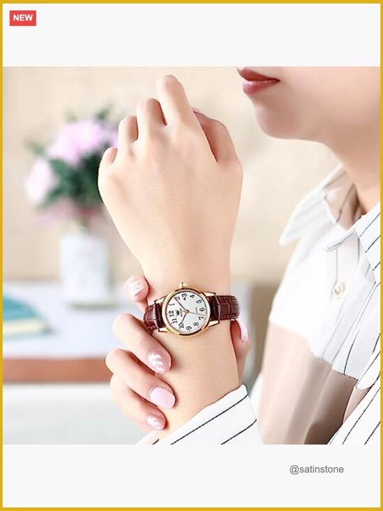 Women\'s Leather Band Watch Analog Quartz Easy Read Arabic Numerals Dress main image 5